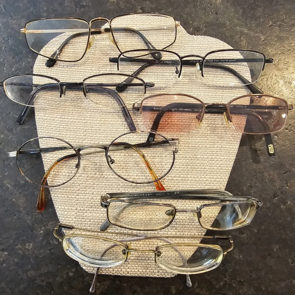 7 pairs of wire frame glasses for crafting/art projects/repurposing
